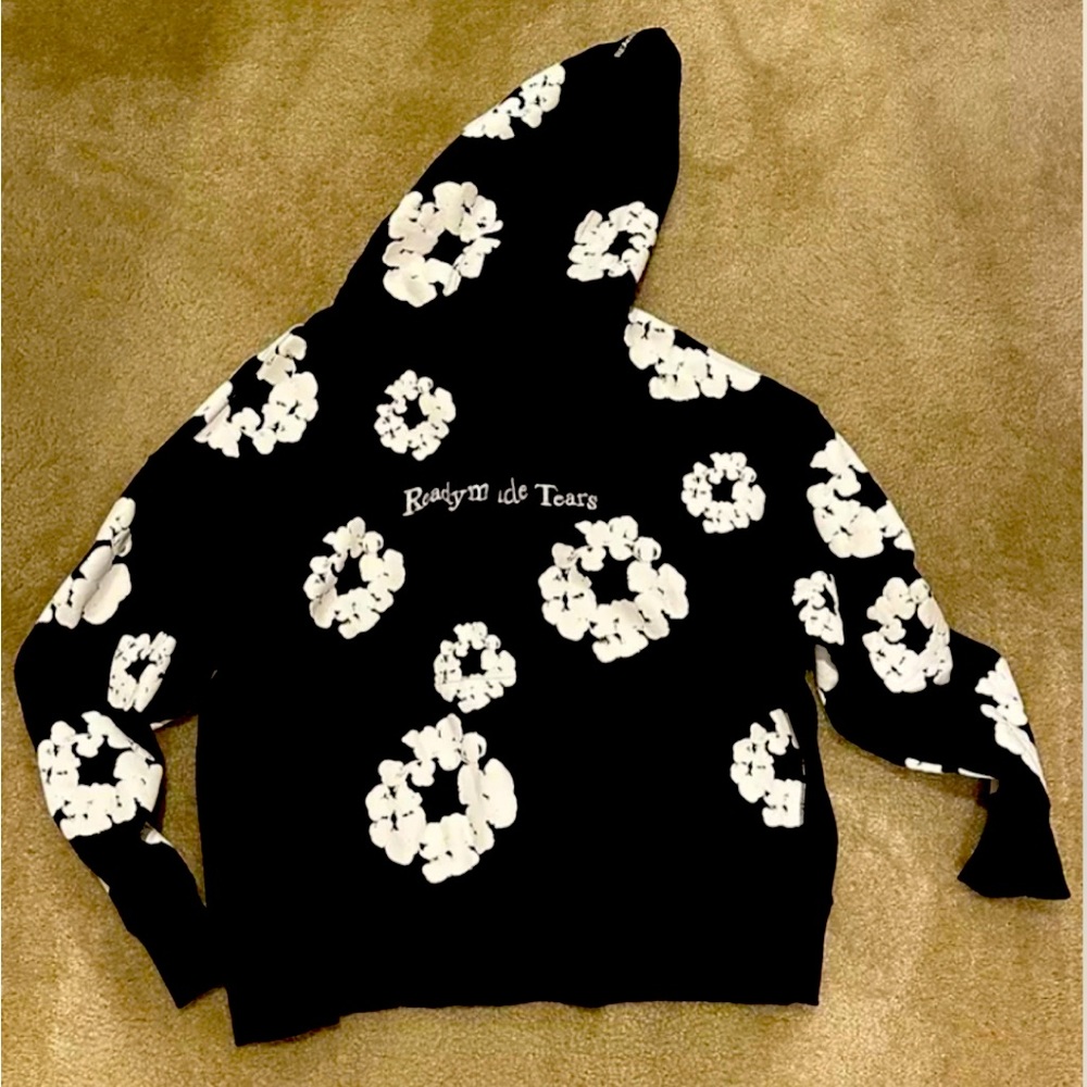 Denim Tears Pullover Hoodie Black Size L